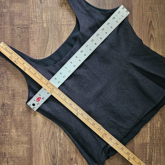 Dana Buchman Silk Linen Blend Lined Fitted Tank Top Cami Camisole 8P - Picture 1 of 9